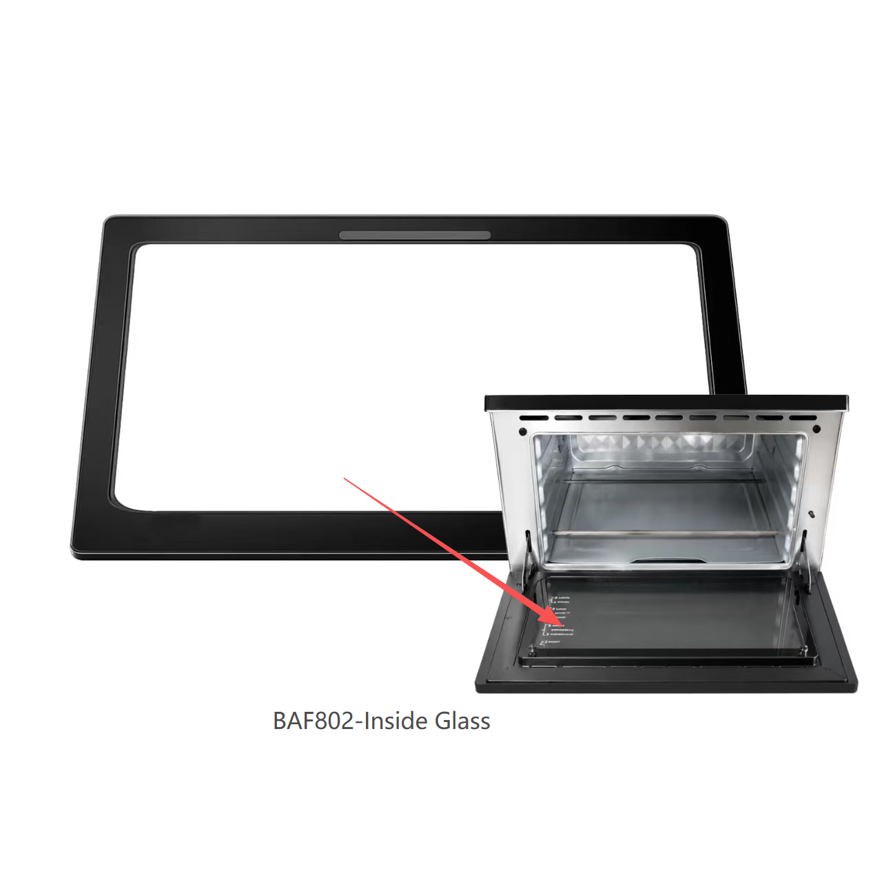 BAF802 inner glass (including suction cup + screws)