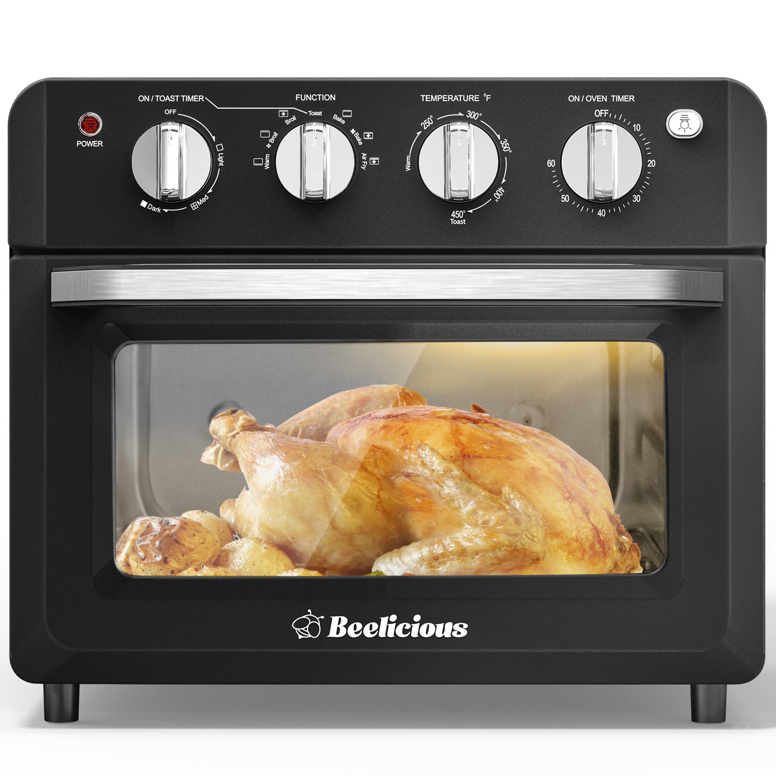 Beelicious 32 Quart Air Fryer Ovens, Extra Large Air Fryer with Rotisserie  and Dehydrator, 19-in-1 Air Fryer Toaster Oven Convection Oven Combo, 6