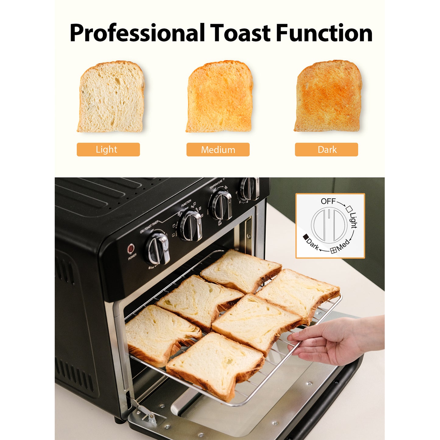 7-in-1 19 Quart/18L Air Fryer Toaster Oven