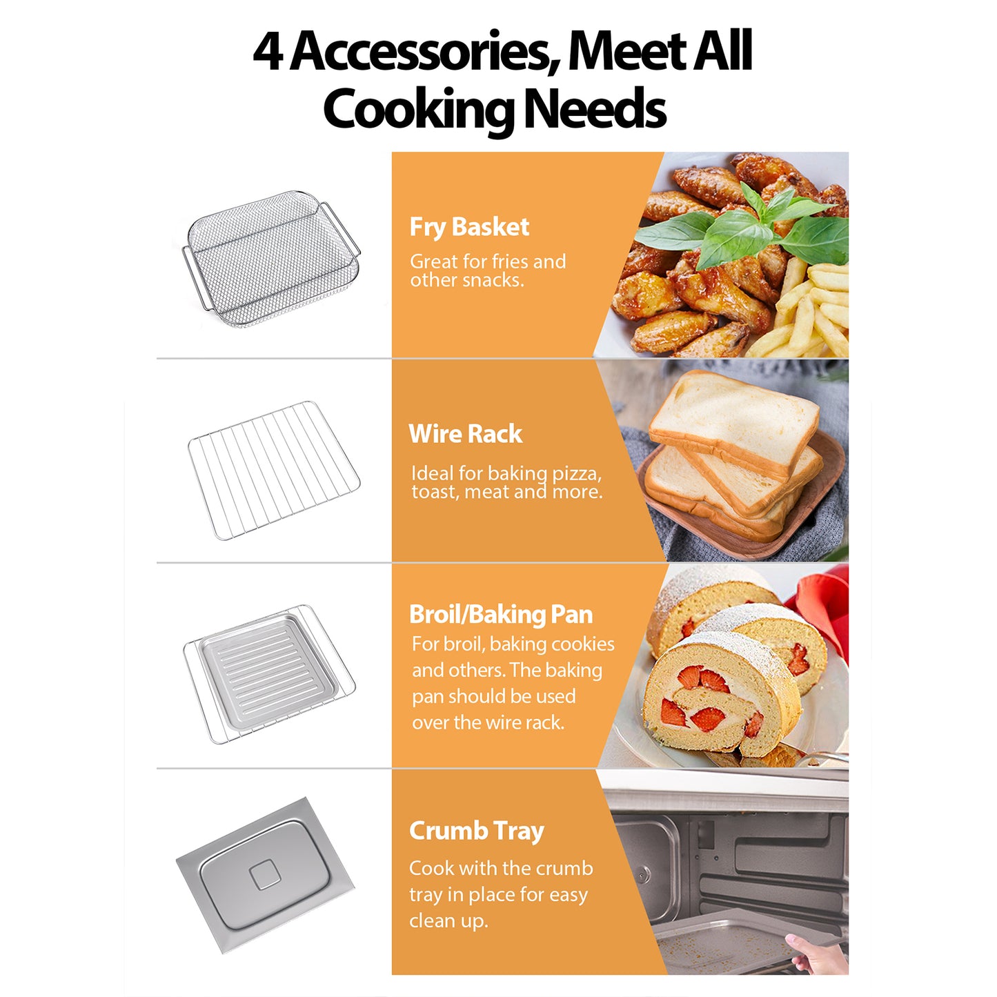 7-in-1 19 Quart/18L Air Fryer Toaster Oven