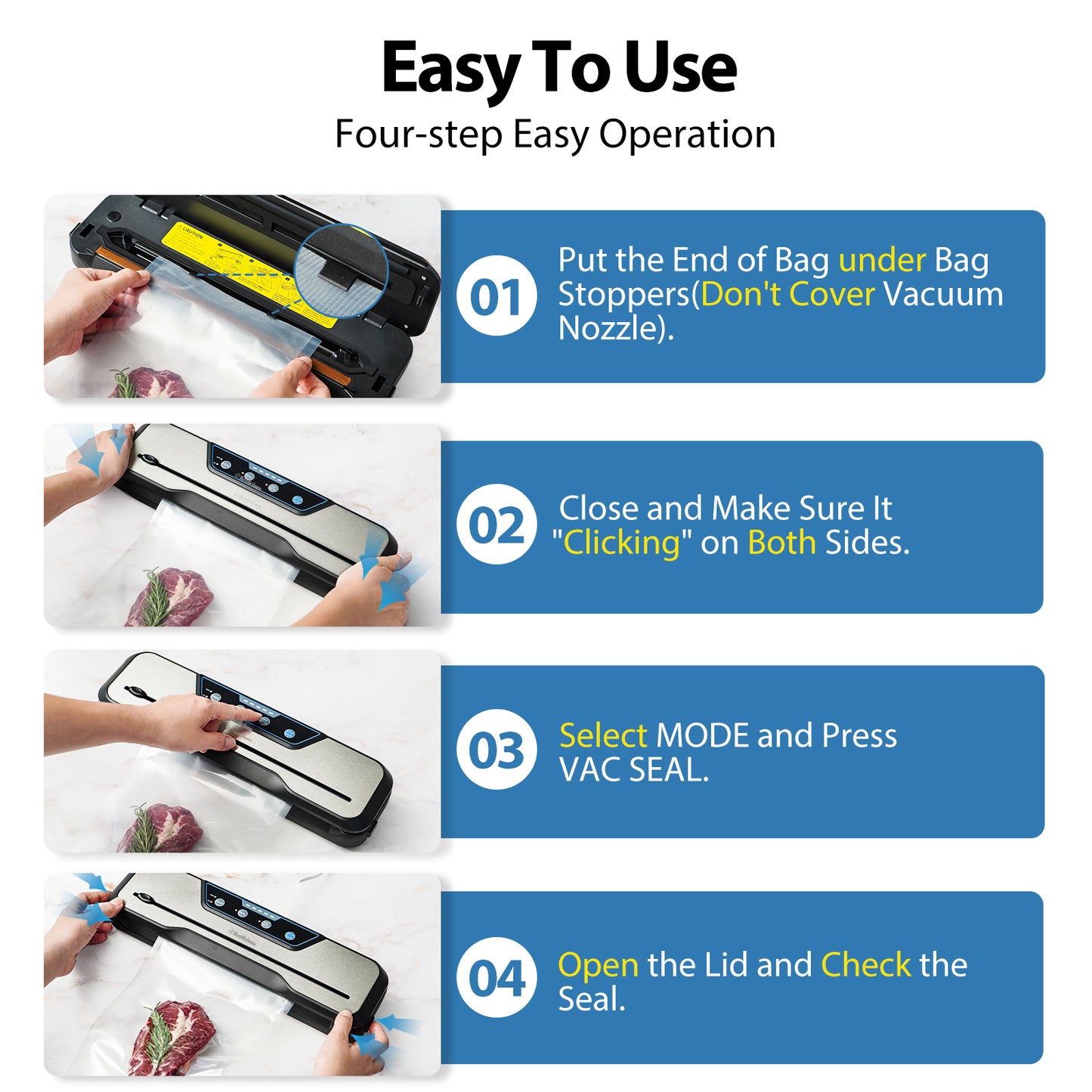 Beelicious 8-In-1 Powerful Food Vacuum Sealer