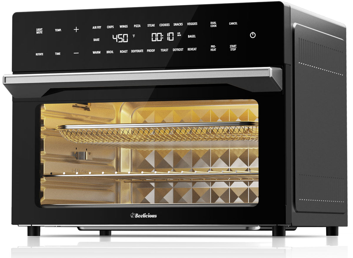 32QT Air Fryer Toaster Oven Combo with Rotisserie, Turbo Convection, Silver