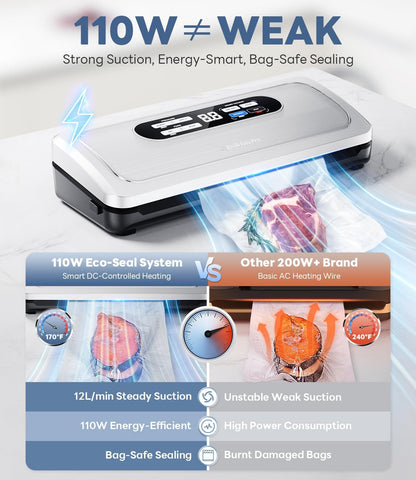 Vacuum Sealer for Food with AirLock ProSeal System, 10-In-1 Food Sealer