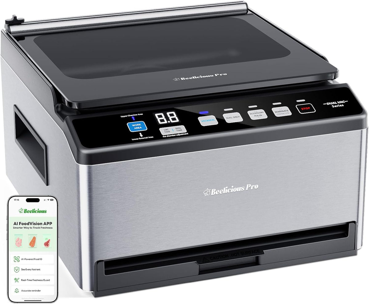 DualCore CVS101 Chamber Vacuum Sealer for Liquids & Sous Vide, 6L Dual ...