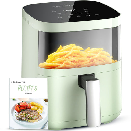 Beelicious Pro 8-in-1 Smart Compact 4QT Air Fryers,with Viewing Window